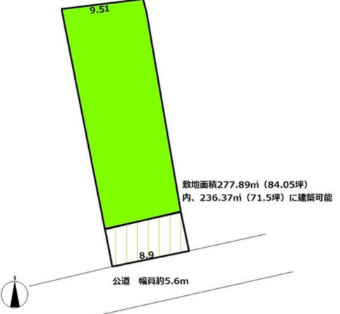 宮崎市大字芳士、土地の間取り画像です