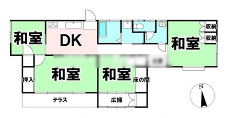 宮崎市大字島之内、中古一戸建ての間取り画像です