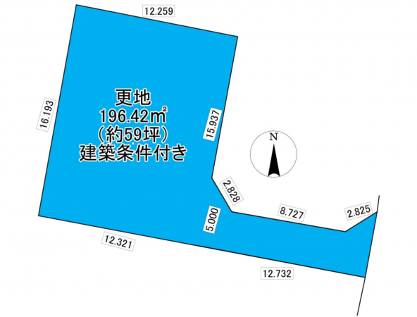 宮崎市大塚台西、土地の画像です