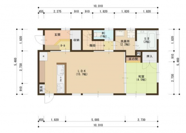 宮崎市下北方町、中古一戸建ての間取り画像です