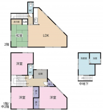 宮崎市下北方町、中古一戸建ての間取り画像です