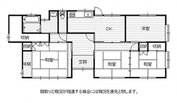 宮崎市大字本郷南方、中古一戸建ての間取り画像です