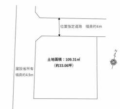 宮崎市大坪西、土地の間取り画像です