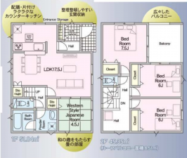 宮崎市谷川、新築一戸建ての間取り画像です
