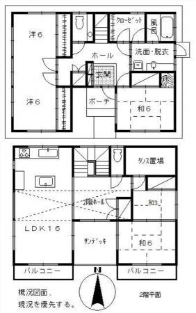 宮崎市出来島町、中古一戸建ての間取り画像です