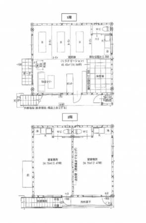 宮崎市神宮東、収益物件/店舗事務所の間取り画像です