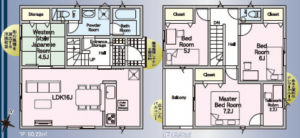 宮崎市大塚町、新築一戸建ての間取り画像です