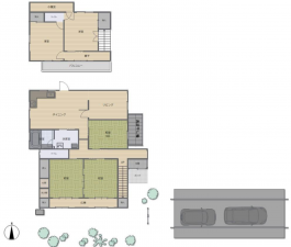 宮崎市恒久南、中古一戸建ての間取り画像です