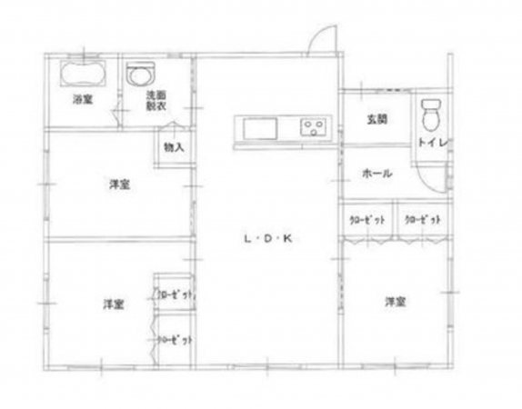 宮崎市佐土原町、中古一戸建ての間取り画像です