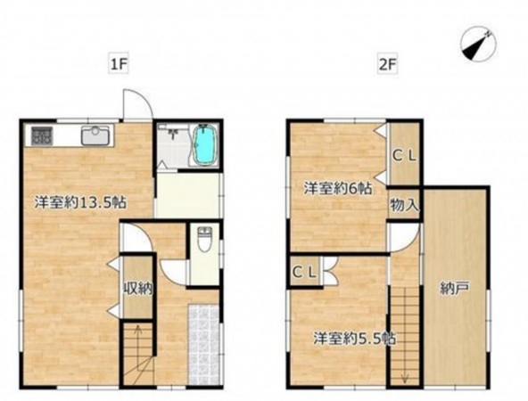 宮崎市大塚町、中古一戸建ての間取り画像です