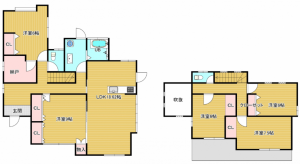 宮崎市清武町、中古一戸建ての間取り画像です