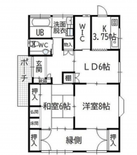 宮崎市吉村町、中古一戸建ての間取り画像です