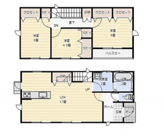 宮崎市佐土原町、中古一戸建ての間取り画像です