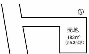 宮崎市神宮西、土地の間取り画像です