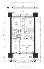 宮崎市吾妻町、マンションの間取り画像です