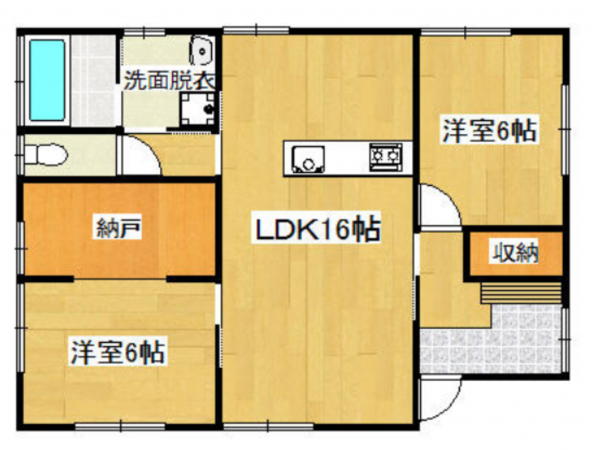 宮崎市大字赤江、中古一戸建ての間取り画像です