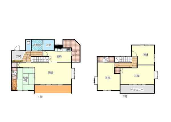 宮崎市生目台西、中古一戸建ての間取り画像です