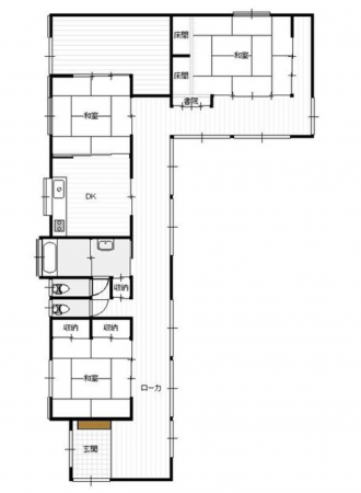 宮崎市青島、中古一戸建ての間取り画像です