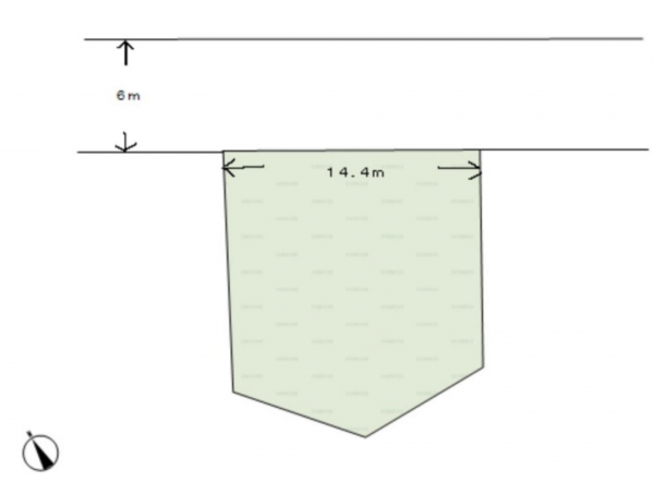 宮崎市恒久南、土地の間取り画像です