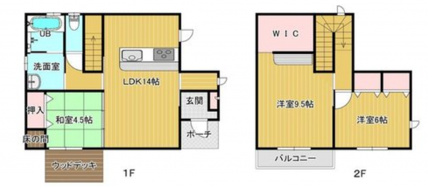 宮崎市東大宮、中古一戸建ての間取り画像です