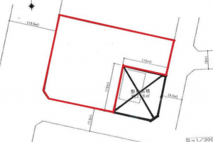 宮崎市稗原町、土地の間取り画像です