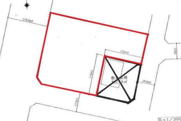 宮崎市稗原町、土地の間取り画像です