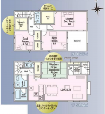宮崎市清武町、新築一戸建ての間取り画像です
