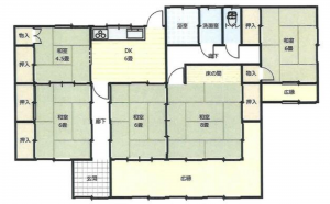 宮崎市大字跡江、中古一戸建ての間取り画像です