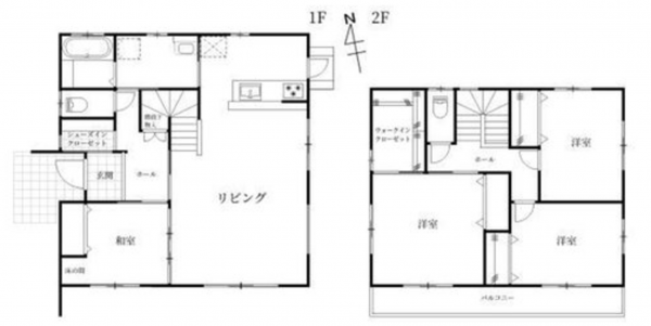 宮崎市大字塩路、中古一戸建ての間取り画像です