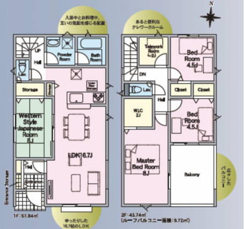 宮崎市祇園、新築一戸建ての間取り画像です