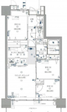 宮崎市清水、マンションの間取り画像です
