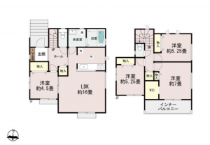 宮崎市生目台西、新築一戸建ての間取り画像です