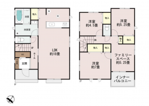 宮崎市清武町、新築一戸建ての間取り画像です