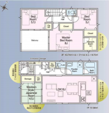 宮崎市宮の元町、新築一戸建ての間取り画像です