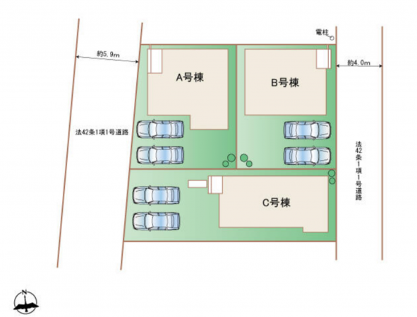 宮崎市花ケ島町、新築一戸建ての画像です