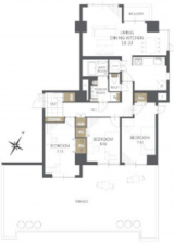宮崎市淀川、マンションの間取り画像です