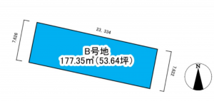 宮崎市大工、土地の間取り画像です