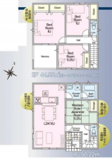 宮崎市佐土原町、新築一戸建ての間取り画像です