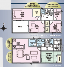 宮崎市田野町、新築一戸建ての間取り画像です