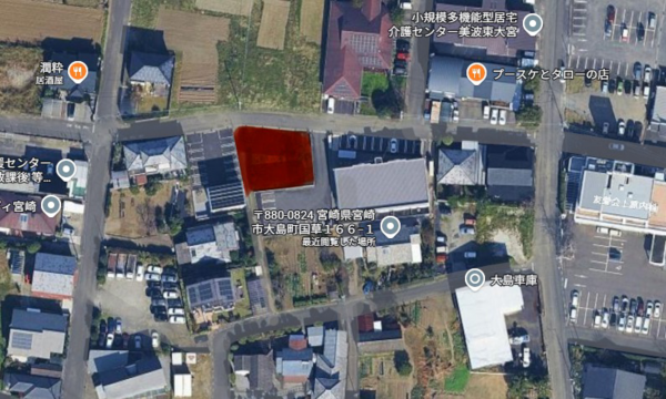 宮崎市大島町、土地の間取り画像です