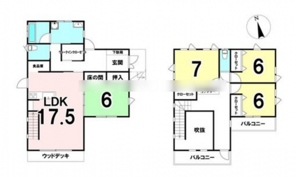 宮崎市出来島町、中古一戸建ての間取り画像です
