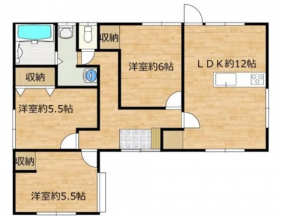 宮崎市田野町、中古一戸建ての間取り画像です