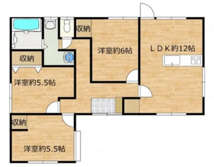 宮崎市田野町、中古一戸建ての間取り画像です