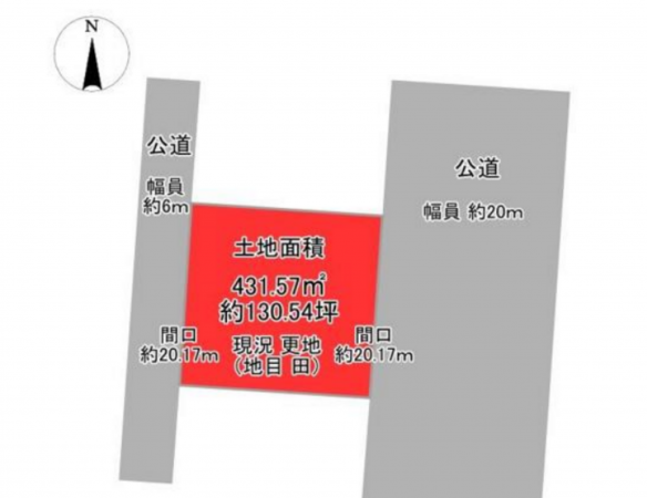 宮崎市稗原町、土地の間取り画像です
