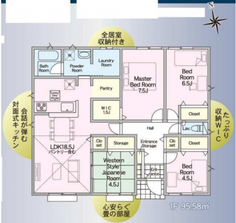 宮崎市大字金崎、新築一戸建ての間取り画像です