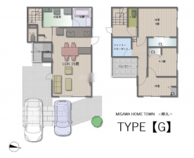 宮崎市柳丸町、新築一戸建ての間取り画像です