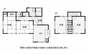 宮崎市佐土原町、中古一戸建ての間取り画像です