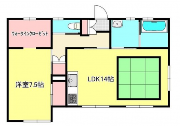 宮崎市源藤町、中古一戸建ての間取り画像です