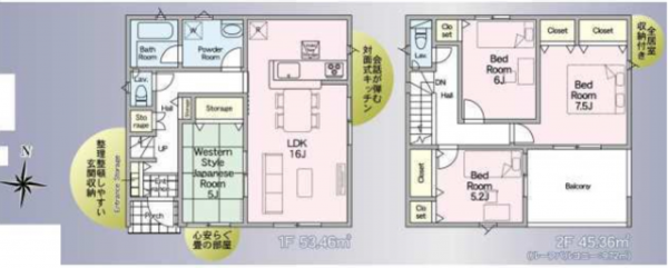 宮崎市田野町、新築一戸建ての間取り画像です
