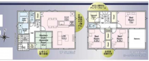 宮崎市田野町、新築一戸建ての間取り画像です